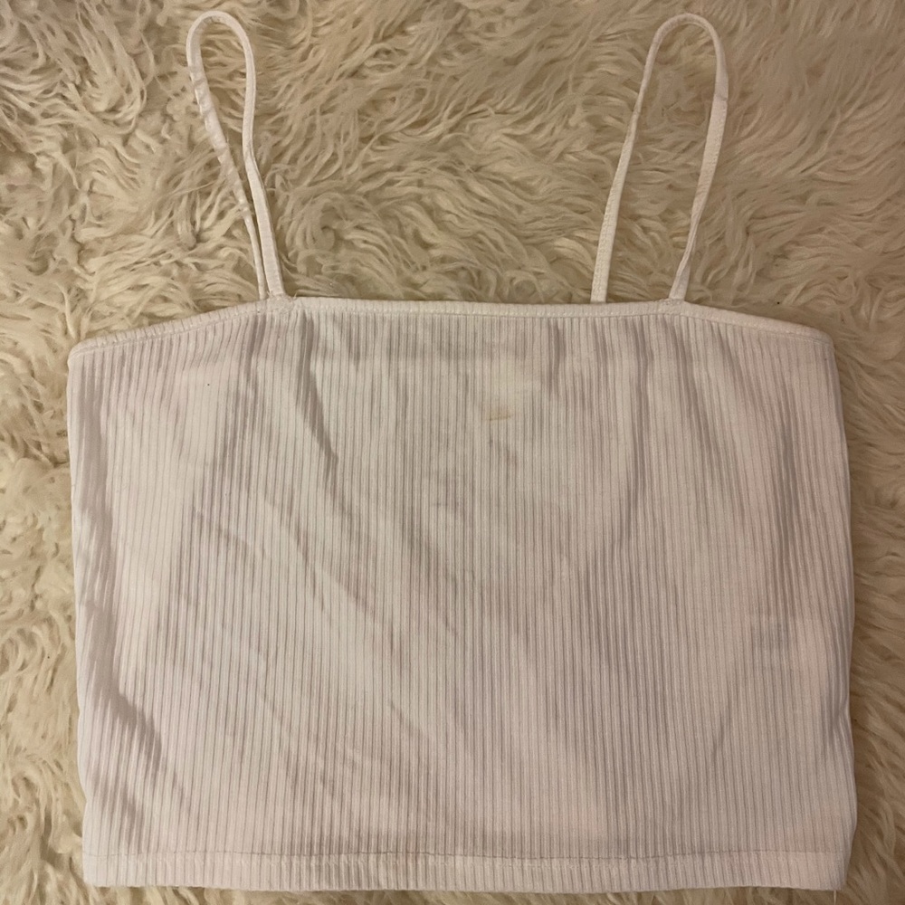 White Pacsun Crop Tank Top